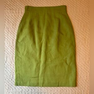 InWear Elegant Green High-Waist Linen Pencil Skirt, Lined, 8, Like New!